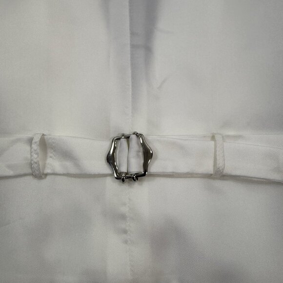 Ralph Lauren Purple Label Womens Zeke Cotton Pique Vest Size 8 Waistcoat White - Picture 4 of 13